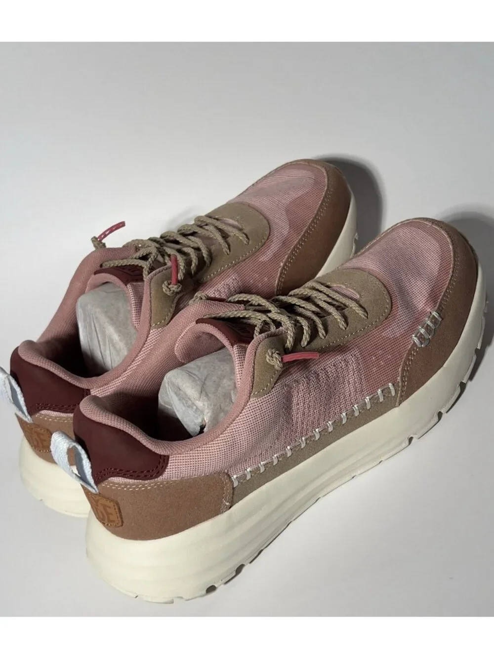 HEYDUDE Sirocco Alta Colorblock Sneakers Women’s 7 Pink Tan